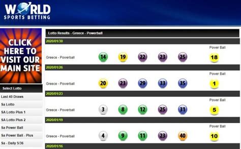 greece powerball results history 2003